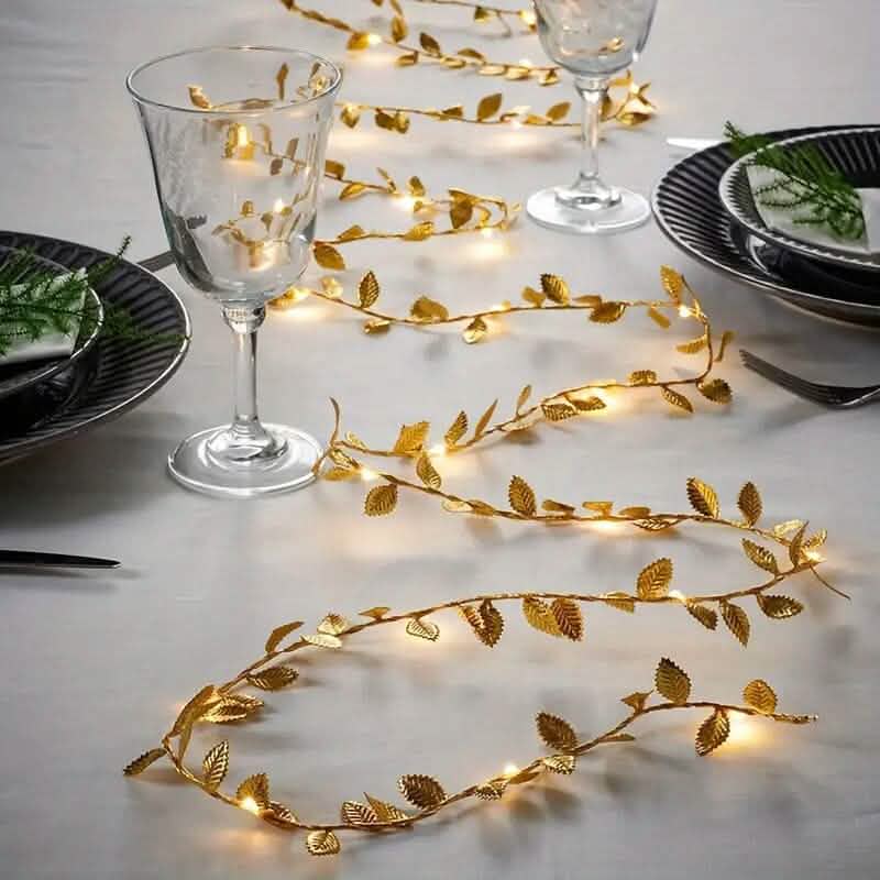 Golden Leaf String Lights