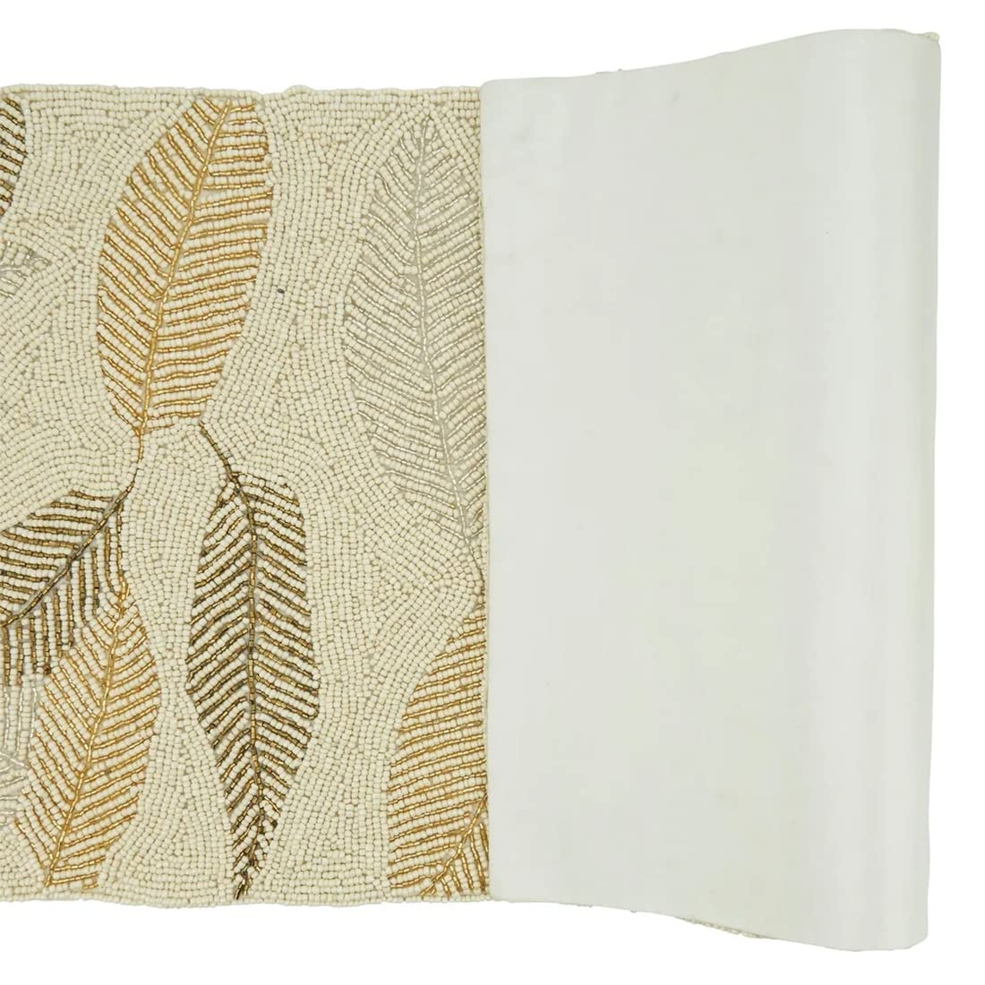 Gilded Beaded Leaf Table Runner