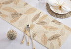 Gilded Beaded Leaf Table Runner