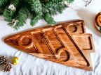 Handcrafted wooden Christmas tree serving board for holiday entertaining