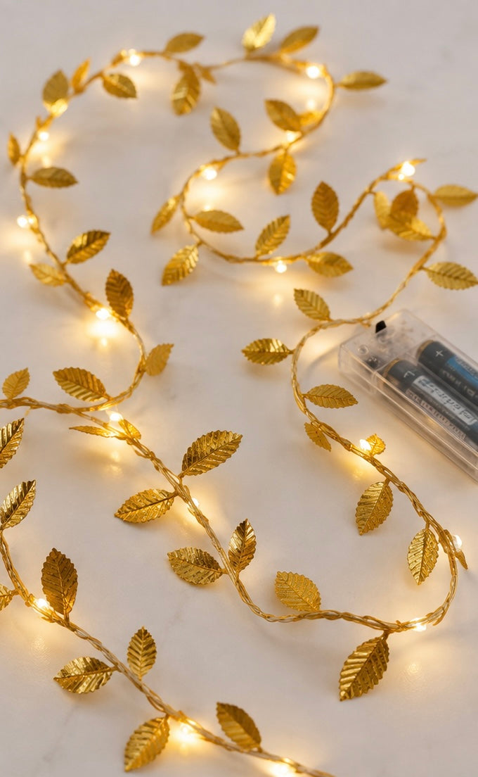 Golden Leaf String Lights