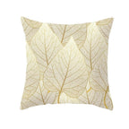 Golden Botanical Pillow Cover