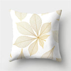 Golden Botanical Pillow Cover