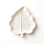 White Elm Leaf Decorative Tray