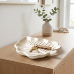 White Elm Leaf Decorative Tray