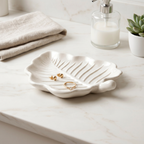 White Elm Leaf Decorative Tray
