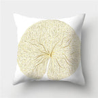 Golden Botanical Pillow Cover