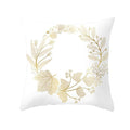 Golden Botanical Pillow Cover