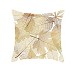 Golden Botanical Pillow Cover