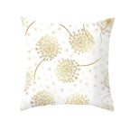 Golden Botanical Pillow Cover