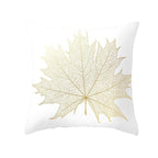 Golden Botanical Pillow Cover