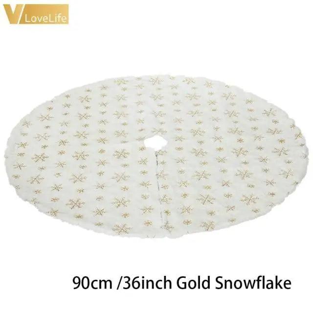 White Snowflake Christmas Tree Skirt