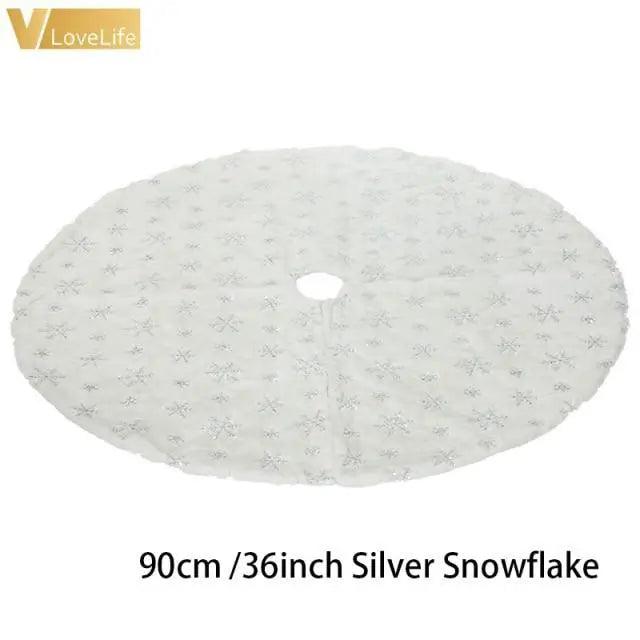 White Snowflake Christmas Tree Skirt