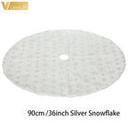 White Snowflake Christmas Tree Skirt