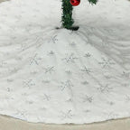 White Snowflake Christmas Tree Skirt