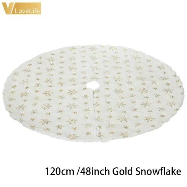 White Snowflake Christmas Tree Skirt