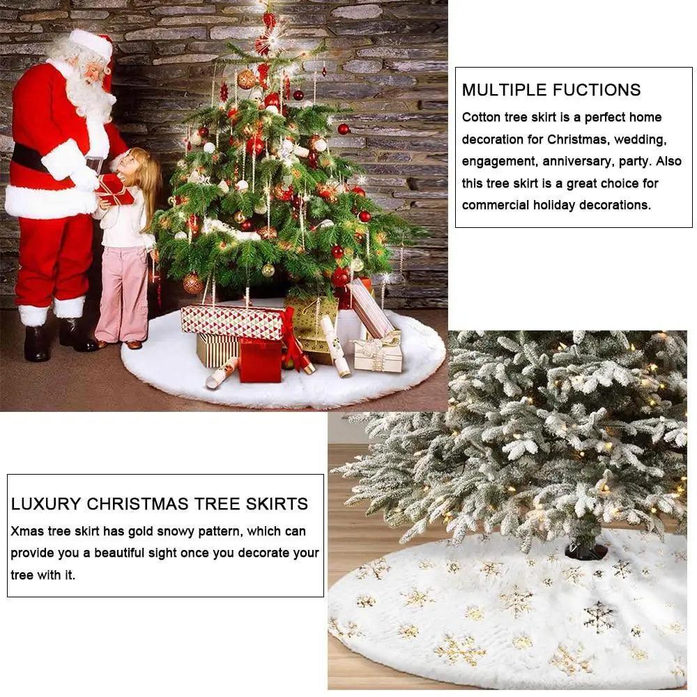 White Snowflake Christmas Tree Skirt