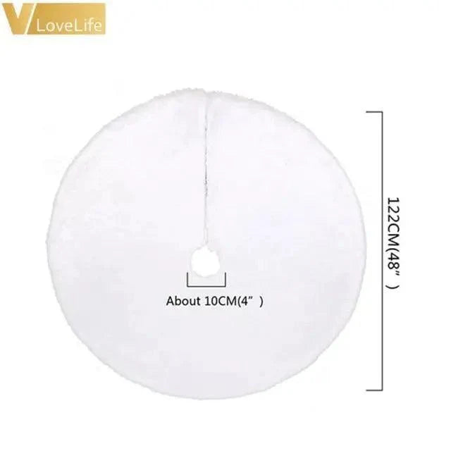 White Snowflake Christmas Tree Skirt