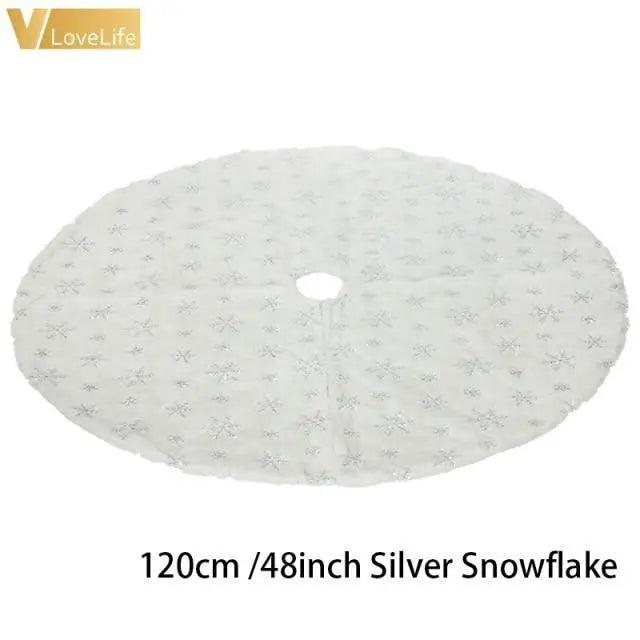 White Snowflake Christmas Tree Skirt