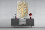 Gilded Leaf Glass Wall Art