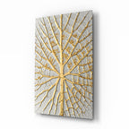 Gilded Leaf Glass Wall Art