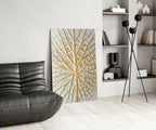 Gilded Leaf Glass Wall Art